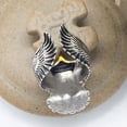 thumbnail image 6 of Adjustable Big Eagle Wing Open Ring Vintage Viking Punk Zinc Alloy Animal Statement Ring for Women and Men Silver and Gold Tone Classic Jewelry, 6 of 6
