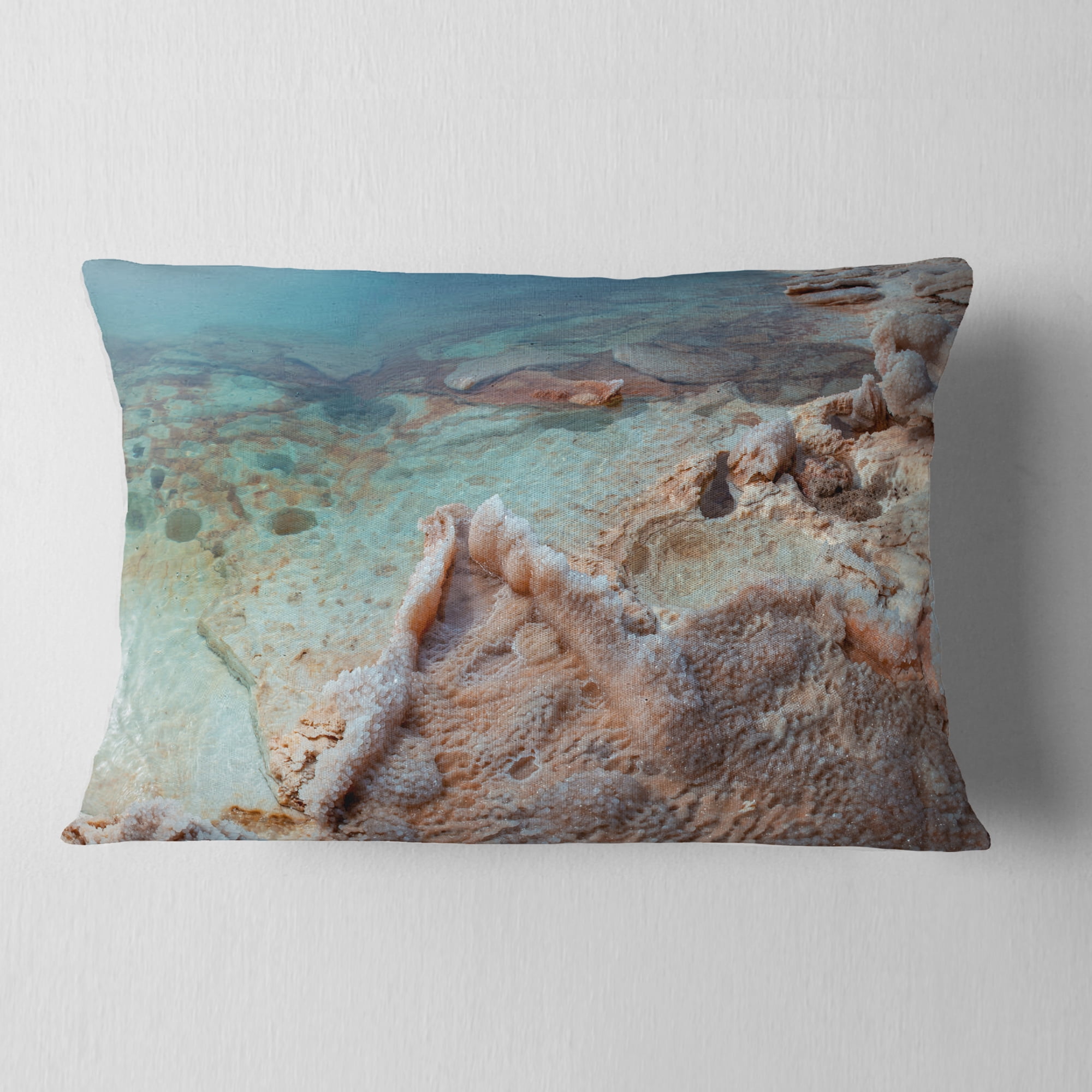 Designart 12" x 20" Multi-color Polyester Throw Pillow