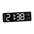 thumbnail image 3 of Lipstore Digital Alarm Clock  degreeC/ degreeF 12/24H Dst Wall Clock for Home Living Room Bedside Green, 3 of 8
