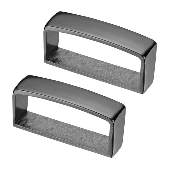 2-Pack Metal Loop Keeper Accessories, 1.3 Inch/ 3.3 cm Belt Loop Keepers Use for Holding Extra Length Straps in Place Pants [Black]