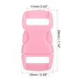 thumbnail image 2 of Uxcell Plastic Buckles 8 Pack Quick Side Release Clips Pink 11mm, 2 of 6