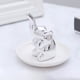 thumbnail image 1 of Bandeja de Cerámica Blanca para Joyas con Pequeños Elefantes Dorados | Organizador Decorativo para Anillos | Elegante Plato de Cerámica para Anillos y Collares | Regalo Elegante para El Hogar, La Ofi, 1 of 6
