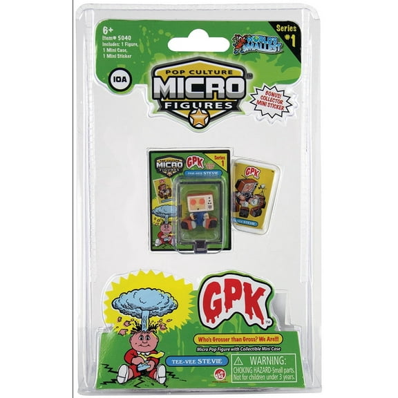 World's Smallest Micro Figyres (GPK) Garbage Pail Gag Toys for Kids (Tee-Vee Stevie)