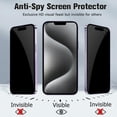 thumbnail image 5 of [2+2Pack]For iphone 15 Pro Max Screen Protector and Camera Lens Film[Privacy Tempered Glass Protector][9H Hardness][No-Bubble][3D Full Coverage]for iphone 15 Pro Max(6.7"), 5 of 7