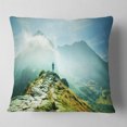 thumbnail image 2 of Designart Mountains Landscape - Photography Throw Pillow - 16x16, 2 of 5