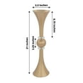 Efavormart 2 Pack | 21" Gold Crystal Embellishment Trumpet Table ...