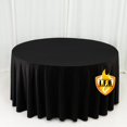 thumbnail image 4 of EfavormartFire Retardant 120" Round Scuba Polyester Tablecloth – Black, Wrinkle Free, Stain Resistant, Seamless Table Cover, 4 of 4