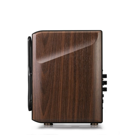 Edifier - S2000MKIII Powered Bluetooth Bookshelf, Computer - 130W Line-in Optical Input - Tri-Amped Studio Monitor 2.0 Speakers - Wood/Black