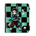 thumbnail image 1 of Cartera Kamados Tanjirous con personajes de anime, delgada y plegable, de poliuretano, 1 of 1