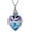 Colorful-Purple, variant on Rose Flower Cremation Jewelry Crystal Heart Urn Necklace for Ashes Heart Shape Memorial Keepsake Pendant for Human Ashes for Women Gift Crystal Urn Pendant
