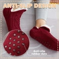 thumbnail image 3 of Stocking Stuffers for Women,Winter Socks for Women,Women's Winter Super Soft Warm Fuzzy Fleece-Lined With Grippers Slipper Socks,Women Slipper Fuzzy Socks Fluffy Cozy Cabin Warm Winter(Grey M), 3 of 10