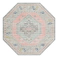 thumbnail image 2 of Unique Loom Whitney Collection Area Rug - Geneva (5' 3" Octagon Pink/Blue), 2 of 6