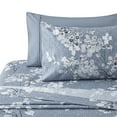 thumbnail image 3 of Hong and Arts Inc. Marina Decoration Soft Silky Deep Pocket Rich Printed Rayon from Bamboo All Season Sheet Set, Romantic Inkwash Floral Blue Grey,, 3 of 5