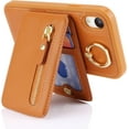 thumbnail image 6 of iPhone xr case with Card Holder, iPhone xr Phone Case Wallet for Women magsafe Compatible Wallet Detachable 2-in-1 for Men-Brown, 6 of 12
