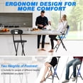 thumbnail image 5 of TAVR Furniture Folding Stool, 2 Pack 24 inch Folding Bar Stool with Backrest and Handle, Foldable Stools for Adults Up to 450lbs, Collapsible Round Folding Counter Height Stool Chair for Camping, 5 of 5