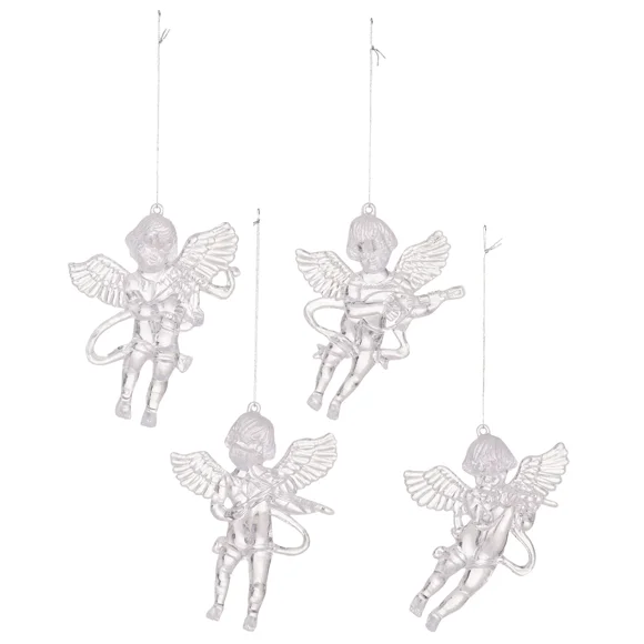 Hanging Angel Decorations Christmas Angel Pendants 4pcs for Tree Xmas Tree Topper Decorations
