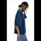 thumbnail image 3 of Camisetas de Gran Tamaño para Mujer, Corte Holgado, Cuello Redondo, Corta, Blusa Informal de Verano Y2K 2025, Camiseta Básica Azul Playa Talla S, 3 of 8