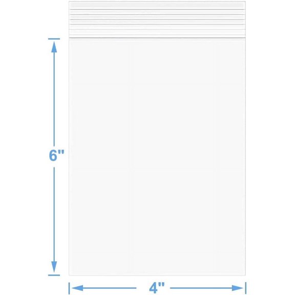 500 PCS 4"x6" Clear Reclosable Plastic 2-Mil Ziplock Bags Poly Jewelry Storage Zipper Baggies