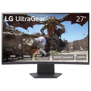 LG 27" UltraGear QHD 1440P 180Hz 1ms AMD FreeSync HDR10 1000R Curved Gaming Monitor, 27GS60QC-B