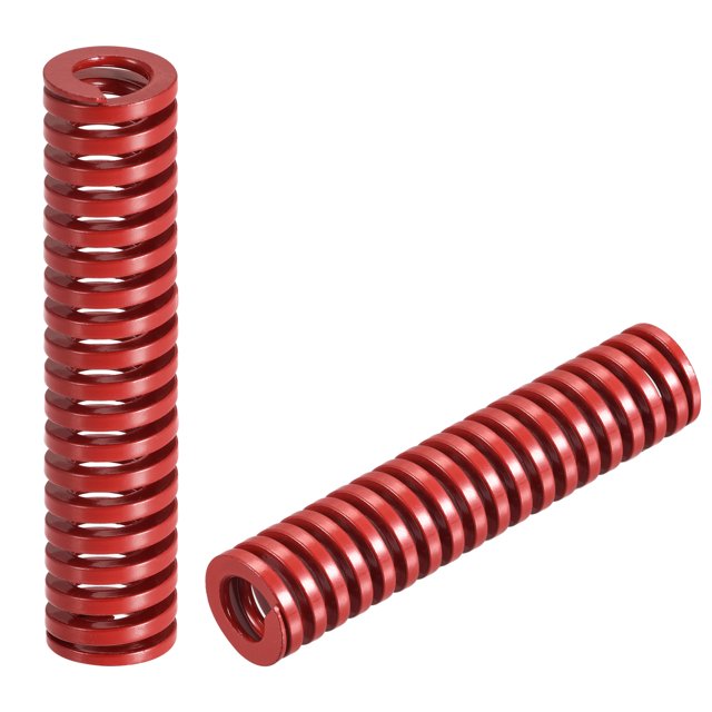 Unique Bargains Die Spring, 2 Pack 16mm OD 65mm Long Spiral Stamping Medium Load Die Springs Red