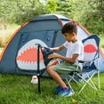 thumbnail image 6 of (3 pack) Firefly! Outdoor Gear Finn the Shark Kid's Camping Chair - Navy/Orange/Gray Color, 6 of 14