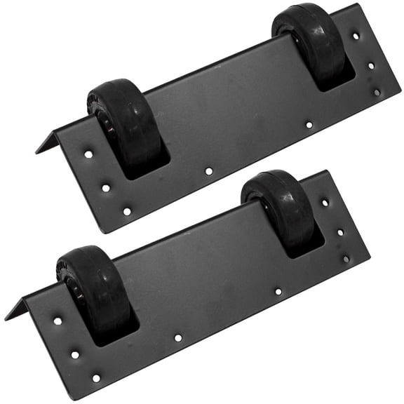 Seismic Audio Pair of Dual Wheel Kits for Stage Type PA Speaker Cabinets - Pro Audio - New Black - SAWHB30-2Pack