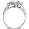 thumbnail image 2 of 14K White Gold 6mm Fw Cultured Pearl Aa Diamond Ring (Size 6) Made In United States y4389pl/aa, 2 of 5
