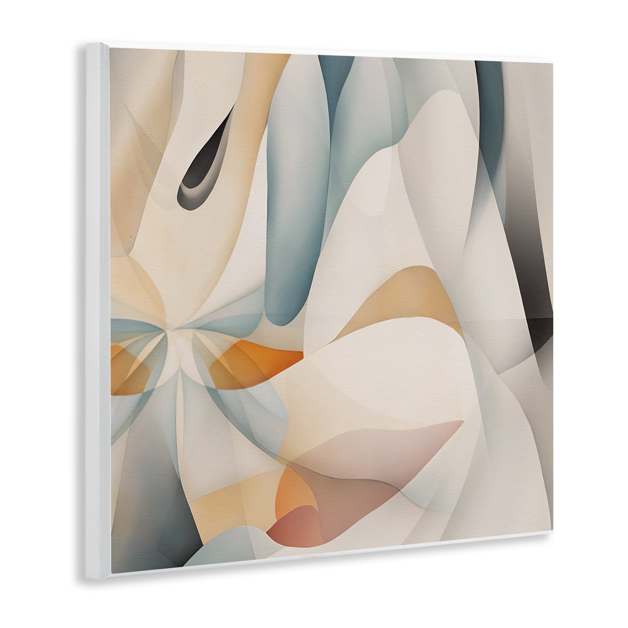 Stupell Industries Flowing Curved Shapes Abstract Painting Unframed Art Print Wall Art, 12 x 12
