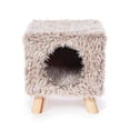thumbnail image 2 of Prevue Pet Kitty Power Paws Cozy Cube Frost and Tan, 2 of 6