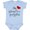 AE-Light Blue, variant on My Heart Belongs Firefighter Girls Baby Bodysuit