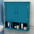 thumbnail image 3 of Turquoise Bathroom Cabinet - 2 Door Adjustable Shelves, Over The Toilet Storage, Wall Mounted Medicine Cabinet, 3 of 17