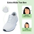 thumbnail image 3 of MAFEKE Women Wide Walking Shoes with Arch Support Plantar Fasciitis Tennis Fashion Sneakers Wide Toe Box Orthotic Casual Shoes White Size 10, 3 of 7