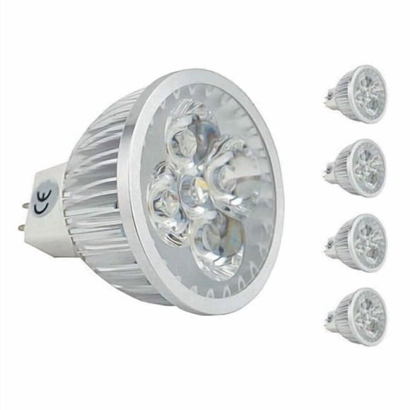 CTKcom LED Bulbs MR16 110V~120V (4 Pack) 5W GU5.3 Base LED Spotlight Equal to 50W Halogen Bulbs 6000K Cool White 400LM Spotlight for Landscape Accent Recessed Track Lighting Bulbs