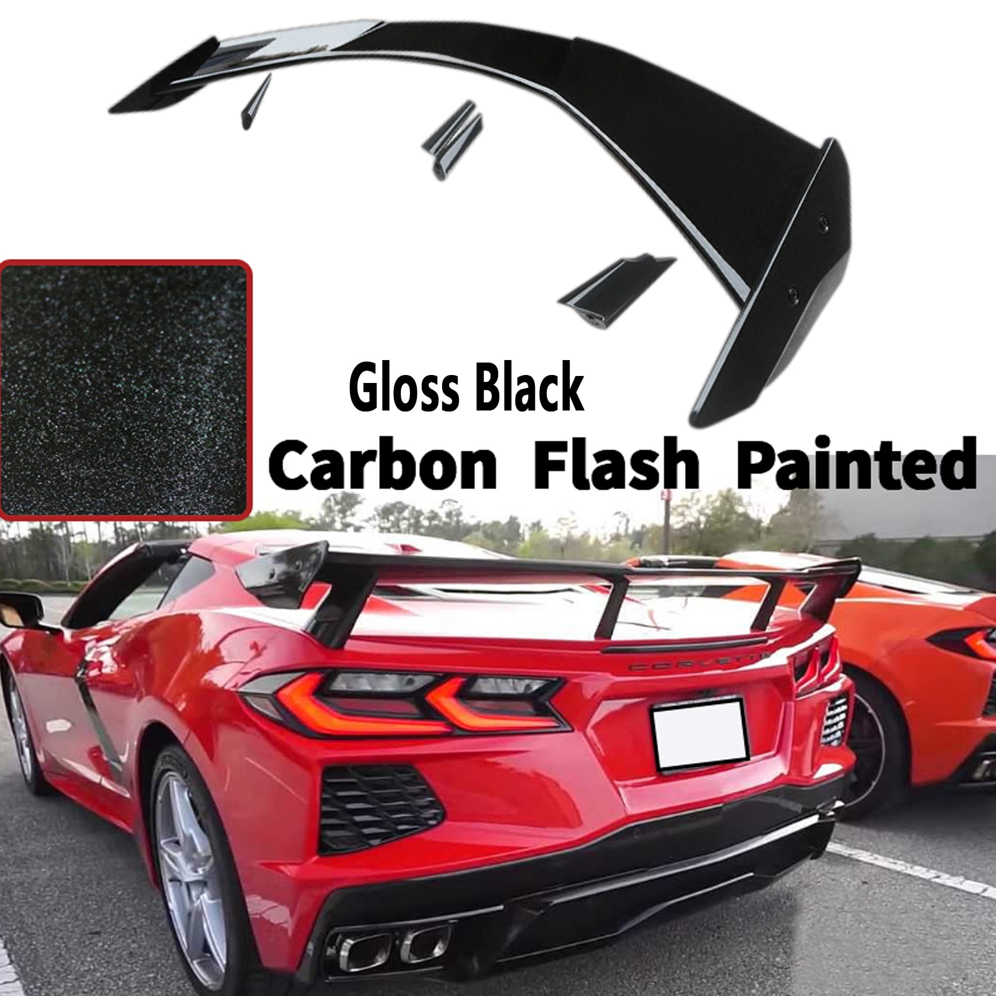 NINTE High Wing Spoiler Carbon Flash Painted for 20202023 Chevy