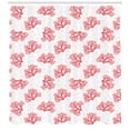 thumbnail image 3 of Ambesonne Coral Shower Curtain, Underwater Seaweeds Dots, 69"Wx70"L, Coral Red White, 3 of 3