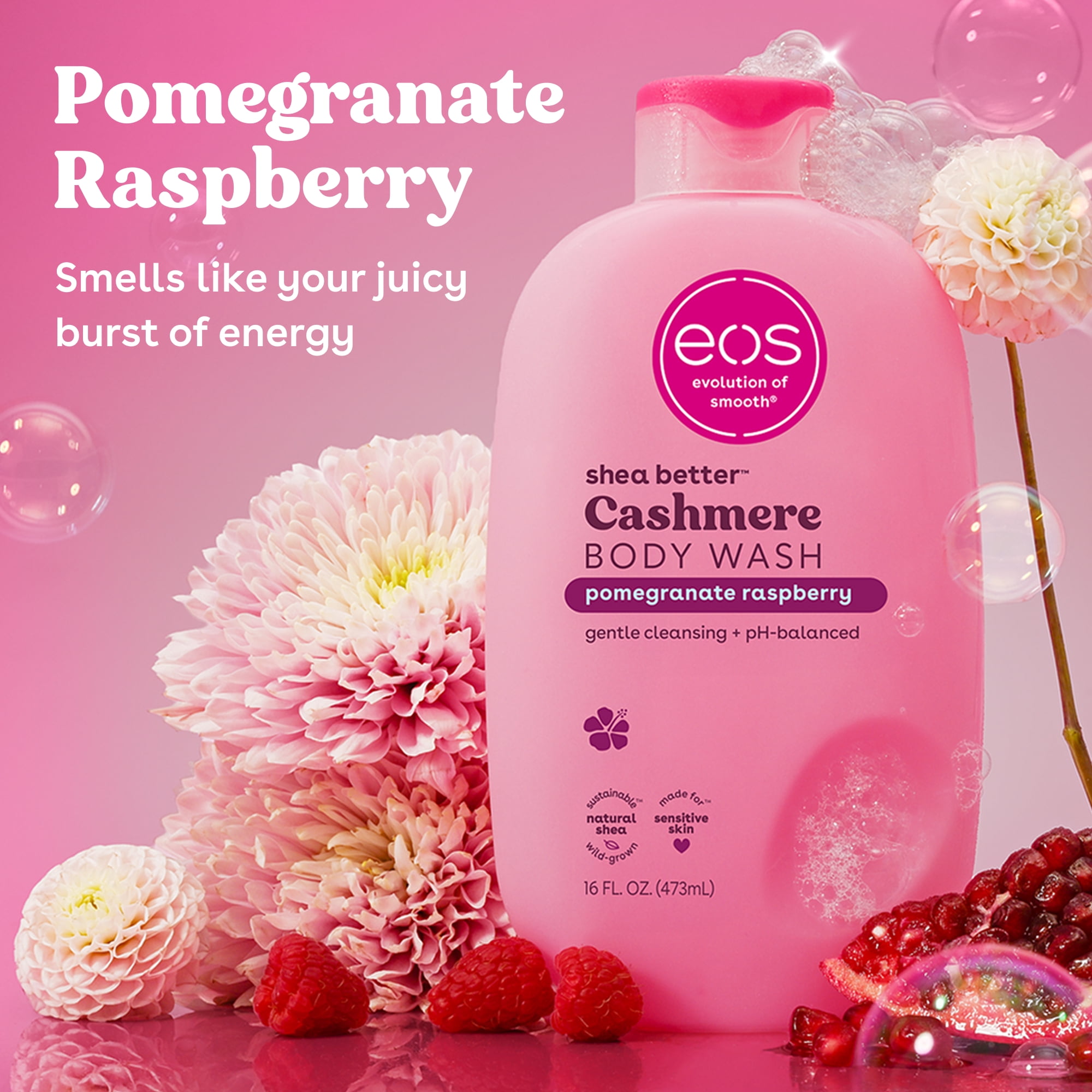 eos Shea Better Cashmere Body Wash, Pomegranate Raspberry, C