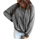 thumbnail image 1 of Sudadera holgada de manga larga con cuello redondo y costuras con capucha para mujer Pompotops gfhjh13020, 1 of 6