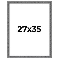 27x35 Frame Silver Black Rustic Sonoma Solid Wood Picture Frame | 1.5 Inch Moulding Width |