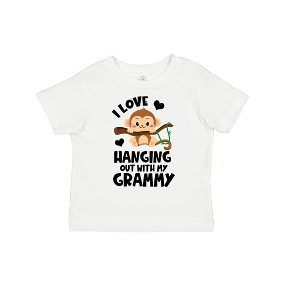 Inktastic Monkey I Love Hanging out with My Grammy Boys or Girls Toddler T-Shirt
