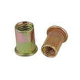 thumbnail image 1 of Amdohai 300PCS Assorted Rivet Nut Set Mixed Zinc Plated Carbon Steel Flat Head Rivet Nut Kit M3/4/5/6/8/10/12, 1 of 6