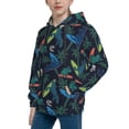 thumbnail image 2 of Lsque Dinosaur Patten Youth Hoodie Sweatshirt Pullover with Kangaroo Pocket Boys and Girls Hoodie Warm Hoodie for Kids-Large, 2 of 6