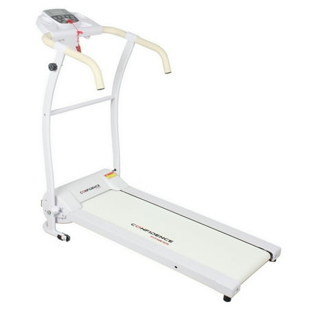Folding Treadmill - Confidence TP-1 Electric Treadmill Folding Motorised Running Machine White