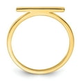 thumbnail image 5 of Sterling Silver Gold-tone Polished Bar Ring Size 6, 5 of 6