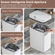thumbnail image 5 of Cubo de Basura Inteligente, Cesto Basura Baño Sin Contacto Impermeable Recargable, 15L Silent Bote de Basura con Tapa, Basurero Inteligente para Cocina, Baño, Recámara, Oficina, Inodoro, etc., 5 of 6