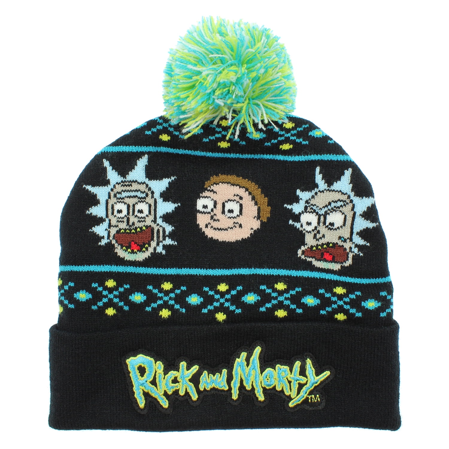 Morty Magic Jacquard Pom Beanie Hat 