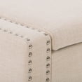 thumbnail image 2 of CorLiving Luna Upholstered Storage Bench Beige, 2 of 5