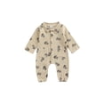 thumbnail image 1 of Combinaison à Imprimé Ours, Combishort à Manches Longues avec Boutons et Poches, 1 of 8