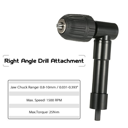 KKmoon High Quality 0.8-10mm Right Angle Bend Extension 90 Degree Professional Cordless Drill Attachment