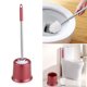 thumbnail image 3 of Juegos de portaescobillas de acero inoxidable para limpieza de baño, Hotel en casa, color rojo vino, 3 of 8
