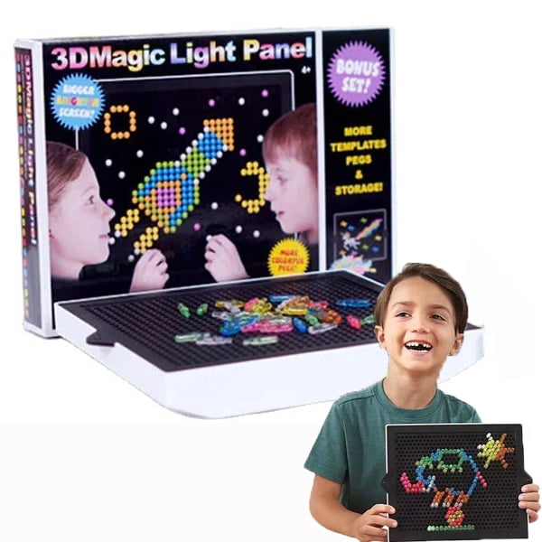 276PCS Refill Pegs and Templates Pack for Magic LED Panel Light Up Board  Accessories with Colors, Toys for Creative Play, Light Toys for Kids Aged 4  +